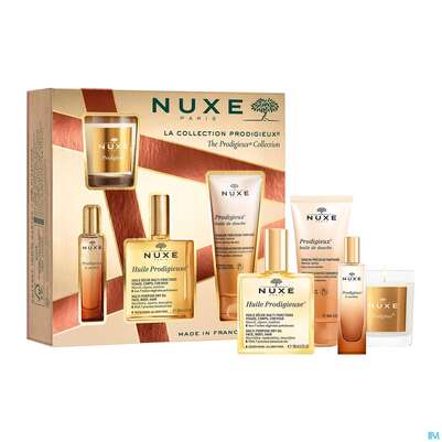 Sie sehen eine Packung Nuxe Xmas/2023/prod.collection Hp Oel 100ml+douche 100 +le Parfum 15ml+kerze 1st, Produktbild: 03 Nuxe Xmas/2023/prod.collection Hp Oel 100ml+douche 100 +le Parfum 15ml+kerze 1st, A-Nr.: 5808818 - 03