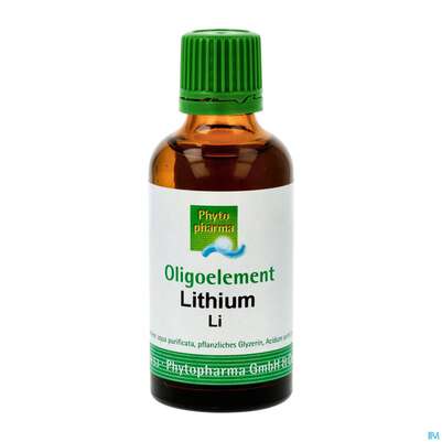 Sie sehen eine Packung Oligoelemente Lithium Phytopharma 50ml, Produktbild: 02 Oligoelemente Lithium Phytopharma 50ml, A-Nr.: 3106302 - 02