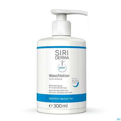 Sie sehen eine Packung Siriderma Waschlotion Ohne Duftstoffe 300ml, Produktbild: 01 Siriderma Waschlotion Ohne Duftstoffe 300ml, A-Nr.: 3849664 - 01