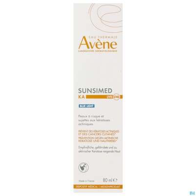Sie sehen eine Packung Sonnenprodukte Avene Sunsimed/medizinprodukt Ka 80ml, Produktbild: 01 Sonnenprodukte Avene Sunsimed/medizinprodukt Ka 80ml, A-Nr.: 5826383 - 01