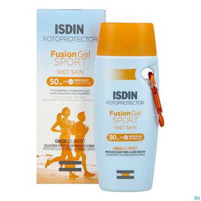 Sie sehen eine Packung Sonnenprodukte Isdin/fotoprotector Fusion Gel Sport Lsf50 100ml, Produktbild: 06 Sonnenprodukte Isdin/fotoprotector Fusion Gel Sport Lsf50 100ml, A-Nr.: 5570104 - 06
