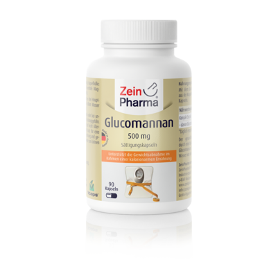 Sie sehen eine Packung Zeinpharma Glucomannan Saettigungskapseln, Produktbild: 01 Zeinpharma Glucomannan Saettigungskapseln, A-Nr.: 4031776 - 01