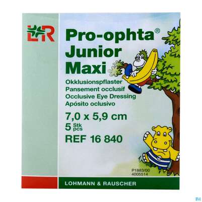 Augenokklusionspflaster Pro-ophta Junior Maxi 7x 5,9cm 16842 100st, A-Nr.: 2723257 - 02