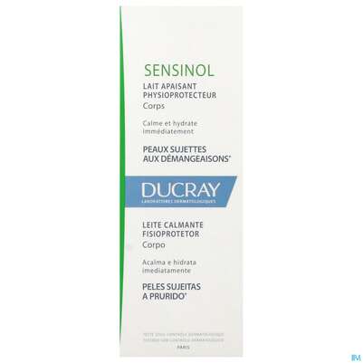 Sie sehen eine Packung Ducray Sensinol Beruhigende Körpermilch 200ml, Produktbild: 01 Ducray Sensinol Beruhigende Körpermilch 200ml, A-Nr.: 4371791 - 01