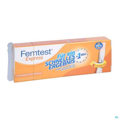 Sie sehen eine Packung Schwangerschaftstest Femtest Schnelltest 50000 1st, Produktbild: 03 Schwangerschaftstest Femtest Schnelltest 50000 1st, A-Nr.: 4286022 - 03