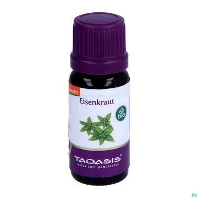 Sie sehen eine Packung Taoasis Eisenkrautöl Bio 8 % In Jojobaöl Bio|demeter 10ml 10ml, Produktbild: 01 Taoasis Eisenkrautöl Bio 8 % In Jojobaöl Bio|demeter 10ml 10ml, A-Nr.: 3494907 - 01