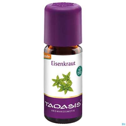 Sie sehen eine Packung Taoasis Eisenkrautöl Bio 8 % In Jojobaöl Bio|demeter 10ml 10ml, Produktbild: 02 Taoasis Eisenkrautöl Bio 8 % In Jojobaöl Bio|demeter 10ml 10ml, A-Nr.: 3494907 - 02