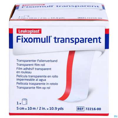 Fixierbinden Fixomull Transparent Fixierverband Wasserfest 10mx 5cm 1st, A-Nr.: 3048220 - 01