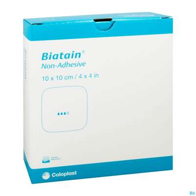 Schaumverband Biatain/steril Nicht Haftend 10x10cm Nr 3410 -col 10st, A-Nr.: 2315469 - 03