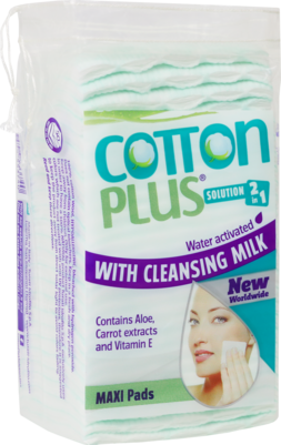 Reinigungspads 2in1 mit Aloe Reinigungsmilch 50st. COTTON PLUS, A-Nr.: 5869300 - 01