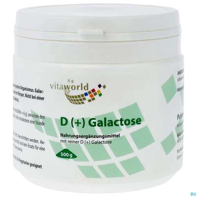 Galactose D (+) Pulver/rein Vegetarisch -vita World 500g, A-Nr.: 4843994 - 01