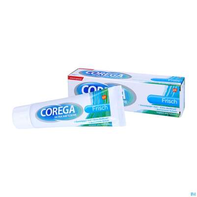 Sie sehen eine Packung Corega Ultra Haftcreme Starker Halt +frische 40g, Produktbild: 05 Corega Ultra Haftcreme Starker Halt +frische 40g, A-Nr.: 0155116 - 05