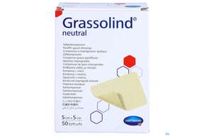 Kompressen Grassolind Neutral Salbenkompresse Steril 5x 5cm 50st, A-Nr.: 2368201 - 01