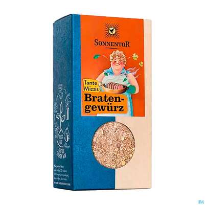 Sie sehen eine Packung Sonnentor Gewuerzmischung/bio Tante Mizzis Braten Gewuerz 00743 60g, Produktbild: 04 Sonnentor Gewuerzmischung/bio Tante Mizzis Braten Gewuerz 00743 60g, A-Nr.: 3833870 - 04