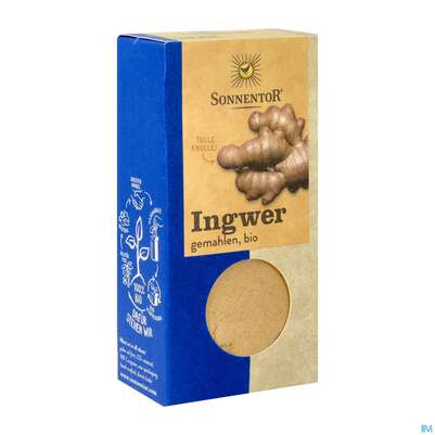 Sie sehen eine Packung Sonnentor Ingwer/bio Gemahlen 00679 30g, Produktbild: 02 Sonnentor Ingwer/bio Gemahlen 00679 30g, A-Nr.: 5477095 - 02