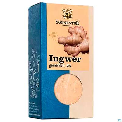 Sie sehen eine Packung Sonnentor Ingwer/bio Gemahlen 00679 30g, Produktbild: 03 Sonnentor Ingwer/bio Gemahlen 00679 30g, A-Nr.: 5477095 - 03