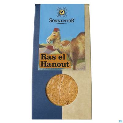 Sie sehen eine Packung Sonnentor Gewuerzmischung/bio Ras El Hanout 00845 38g, Produktbild: 02 Sonnentor Gewuerzmischung/bio Ras El Hanout 00845 38g, A-Nr.: 4793598 - 02