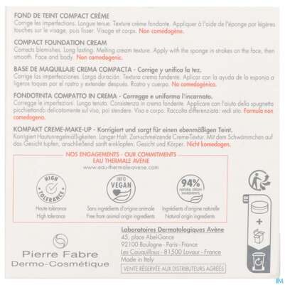 Avene Couvrance Kompakt Creme-make-up Gold 1.4 8,5g, A-Nr.: 5862410 - 04