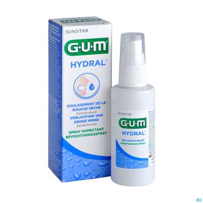 Sie sehen eine Packung Gum Pflege B.mundtrockenheit Hydral Feuchtigk.spray 6010 50ml, Produktbild: 03 Gum Pflege B.mundtrockenheit Hydral Feuchtigk.spray 6010 50ml, A-Nr.: 4335950 - 03