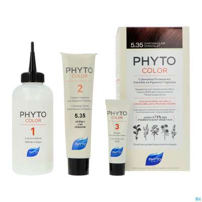 Sie sehen eine Packung Phytocolor 5.35 Chocolate Light Brown 1st, Produktbild: 04 Phytocolor 5.35 Chocolate Light Brown 1st, A-Nr.: 5794996 - 04