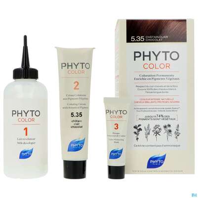 Sie sehen eine Packung Phytocolor 5.35 Chocolate Light Brown 1st, Produktbild: 06 Phytocolor 5.35 Chocolate Light Brown 1st, A-Nr.: 5794996 - 06