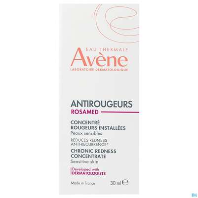Sie sehen eine Packung Avene Antirougeurs Rosamed Konzentrat 30ml, Produktbild: 01 Avene Antirougeurs Rosamed Konzentrat 30ml, A-Nr.: 5862025 - 01