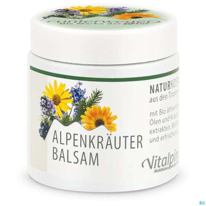 Sie sehen eine Packung Alpenkraeuter Naturkosmetik Balsam 100ml, Produktbild: 01 Alpenkraeuter Naturkosmetik Balsam 100ml, A-Nr.: 5733629 - 01