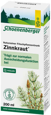 Sie sehen eine Packung Naturreiner Frischpflanzentrunk Zinnkraut, Produktbild: 01 Naturreiner Frischpflanzentrunk Zinnkraut, A-Nr.: 2579317 - 01