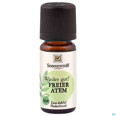 Sie sehen eine Packung Aetherische Oele Sonnentor Bio Freier Atem Alt 15065 10ml, Produktbild: 02 Aetherische Oele Sonnentor Bio Freier Atem Alt 15065 10ml, A-Nr.: 4303878 - 02