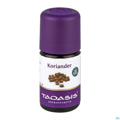 Sie sehen eine Packung Aetherische Oele Taoasis Bio Koriander 5ml, Produktbild: 03 Aetherische Oele Taoasis Bio Koriander 5ml, A-Nr.: 4372589 - 03