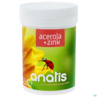 Sie sehen eine Packung Acerola Kapseln +zink Anatis 90st, Produktbild: 01 Acerola Kapseln +zink Anatis 90st, A-Nr.: 4314310 - 01