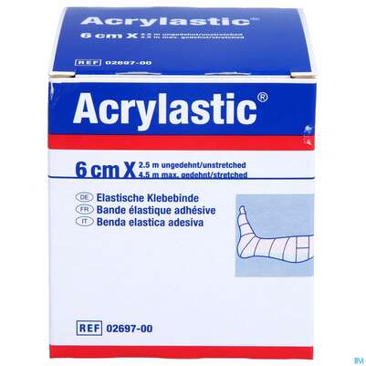 Sie sehen eine Packung Acrylastic 2,5mx 6cm Nr 2697 1st, Produktbild: 01 Acrylastic 2,5mx 6cm Nr 2697 1st, A-Nr.: 2682239 - 01