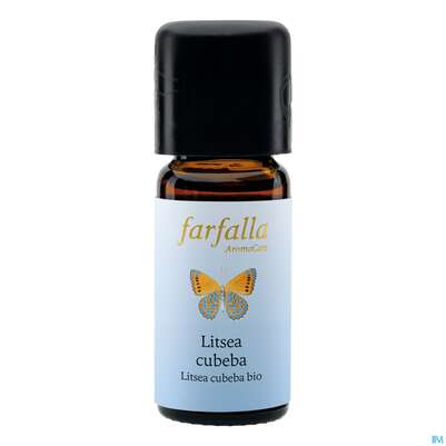Sie sehen eine Packung Aetherische Oele Farfalla Kontr.bio.anbau Litsea Cubeba 10ml, Produktbild: 01 Aetherische Oele Farfalla Kontr.bio.anbau Litsea Cubeba 10ml, A-Nr.: 4866564 - 01