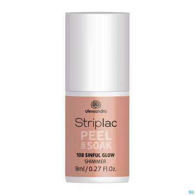 Sie sehen eine Packung Alessandro Striplac Sinful Glow 8ml, Produktbild: 01 Alessandro Striplac Sinful Glow 8ml, A-Nr.: 5191039 - 01