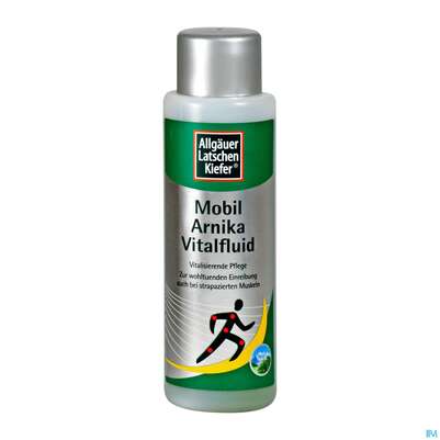 Sie sehen eine Packung Allgäuer Latschenkiefer Arnika Vital Fluid 250ml, Produktbild: 02 Allgäuer Latschenkiefer Arnika Vital Fluid 250ml, A-Nr.: 1436484 - 02