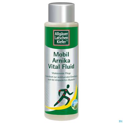 Sie sehen eine Packung Allgäuer Latschenkiefer Arnika Vital Fluid 500ml, Produktbild: 04 Allgäuer Latschenkiefer Arnika Vital Fluid 500ml, A-Nr.: 1436490 - 04