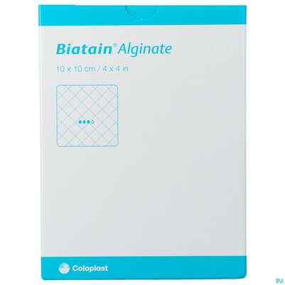Biatain Alginatkompresse Steril 10x10cm Nr 37 10st, A-Nr.: 4050928 - 01