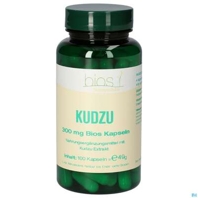 Sie sehen eine Packung Bios Kudzu 300mg 100 Kapseln, Produktbild: 01 Bios Kudzu 300mg 100 Kapseln, A-Nr.: 3891904 - 01