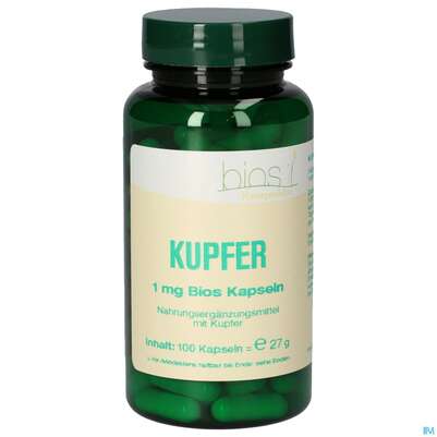Bios Kupfer 1mg 100 Kapseln, A-Nr.: 5231371 - 01