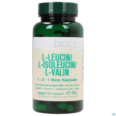Bios l-leucin/l-isoleucin/l-valin 100 Kapseln, A-Nr.: 3892140 - 01