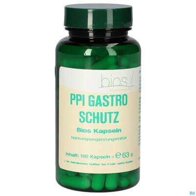 Sie sehen eine Packung Bios Ppi Gastro Schutz 100 Kapseln, Produktbild: 02 Bios Ppi Gastro Schutz 100 Kapseln, A-Nr.: 5583408 - 02