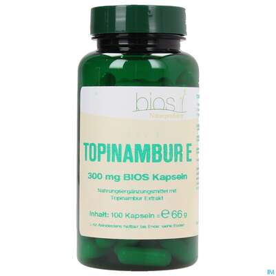 Sie sehen eine Packung Bios Topinambur Extrakt 100 Kapseln, Produktbild: 01 Bios Topinambur Extrakt 100 Kapseln, A-Nr.: 3893300 - 01