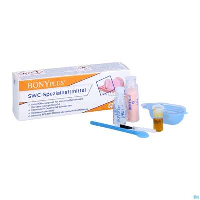 Sie sehen eine Packung Bony Plus Swc Spezialhaftmittel 1st, Produktbild: 05 Bony Plus Swc Spezialhaftmittel 1st, A-Nr.: 2038076 - 05