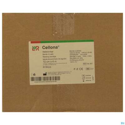 Sie sehen eine Packung Cellona Wattebandagen 90g 4mx 10cm 60st, Produktbild: 01 Cellona Wattebandagen 90g 4mx 10cm 60st, A-Nr.: 1433830 - 01
