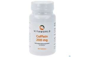 Coffein Tabl 200mg Vegan -vita World 180st, A-Nr.: 4996545 - 01