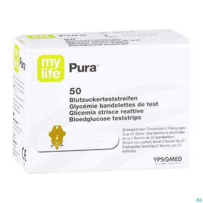 Diagnostika U.zubehoer Blutzuckermessgeraet My/pura Teststreifen Box 50st, A-Nr.: 3943541 - 03
