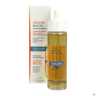 Sie sehen eine Packung Ducray Creastim Anti Haarausfall Intensivlotion Reactiv 60ml, Produktbild: 05 Ducray Creastim Anti Haarausfall Intensivlotion Reactiv 60ml, A-Nr.: 5659726 - 05