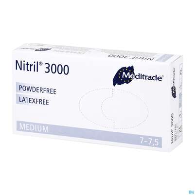 Einmalhandschuhe Eurohelp Puderfrei/latexfrei Nitril Blau M 100st, A-Nr.: 4295280 - 02