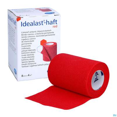 Elastische Binden Idealast/haft Kohaesiv/color Rot 4mx 8cm 1st, A-Nr.: 4174642 - 07