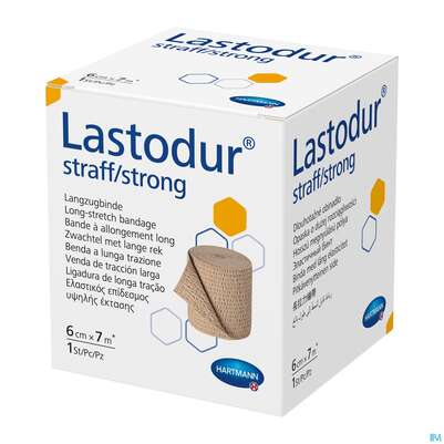 Sie sehen eine Packung Elastische Binden Lastodur Straff 7mx 6cm 1st, Produktbild: 03 Elastische Binden Lastodur Straff 7mx 6cm 1st, A-Nr.: 0778490 - 03